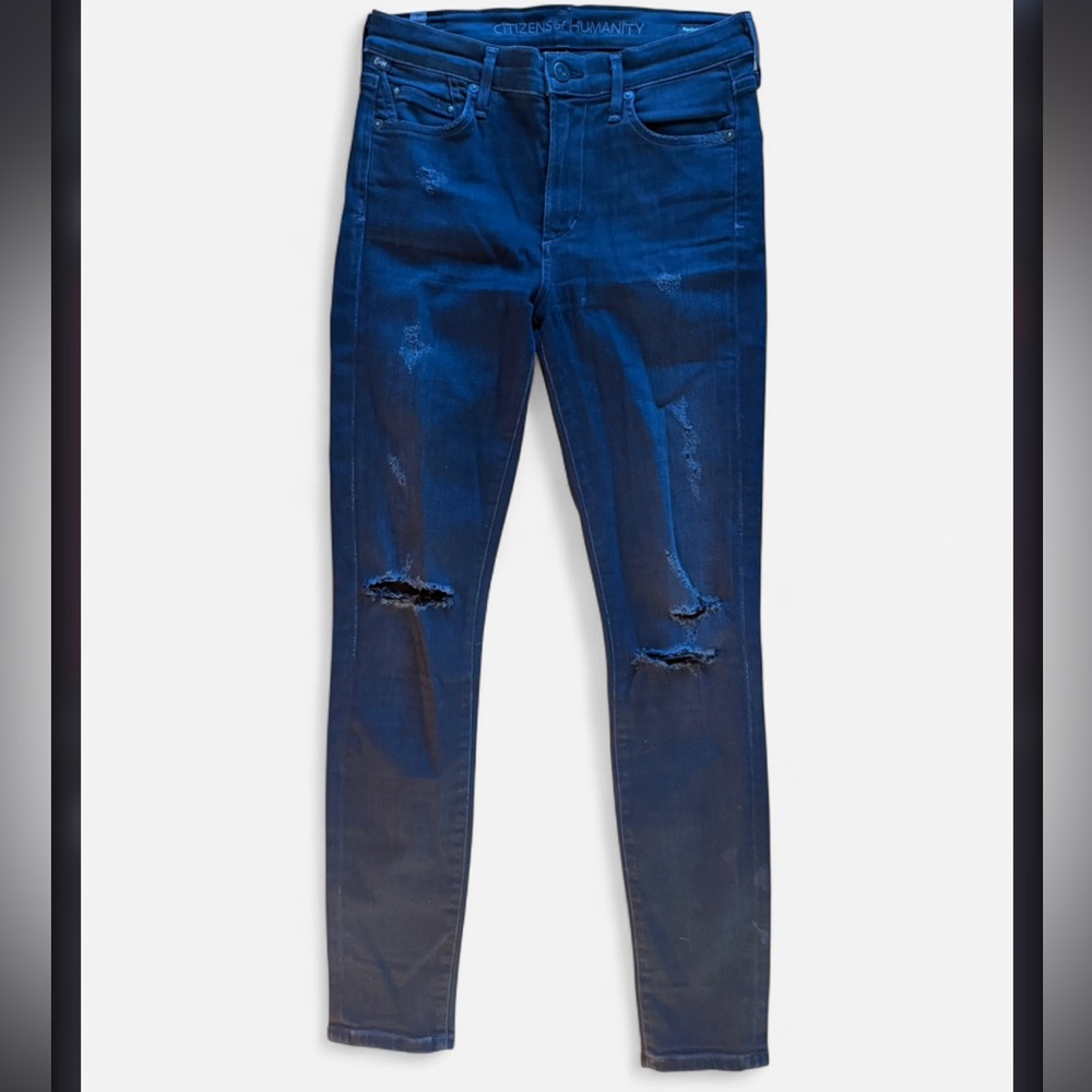 Citizens of Humanity Dark Blue Skinny Jeans - Picture 1 of 5